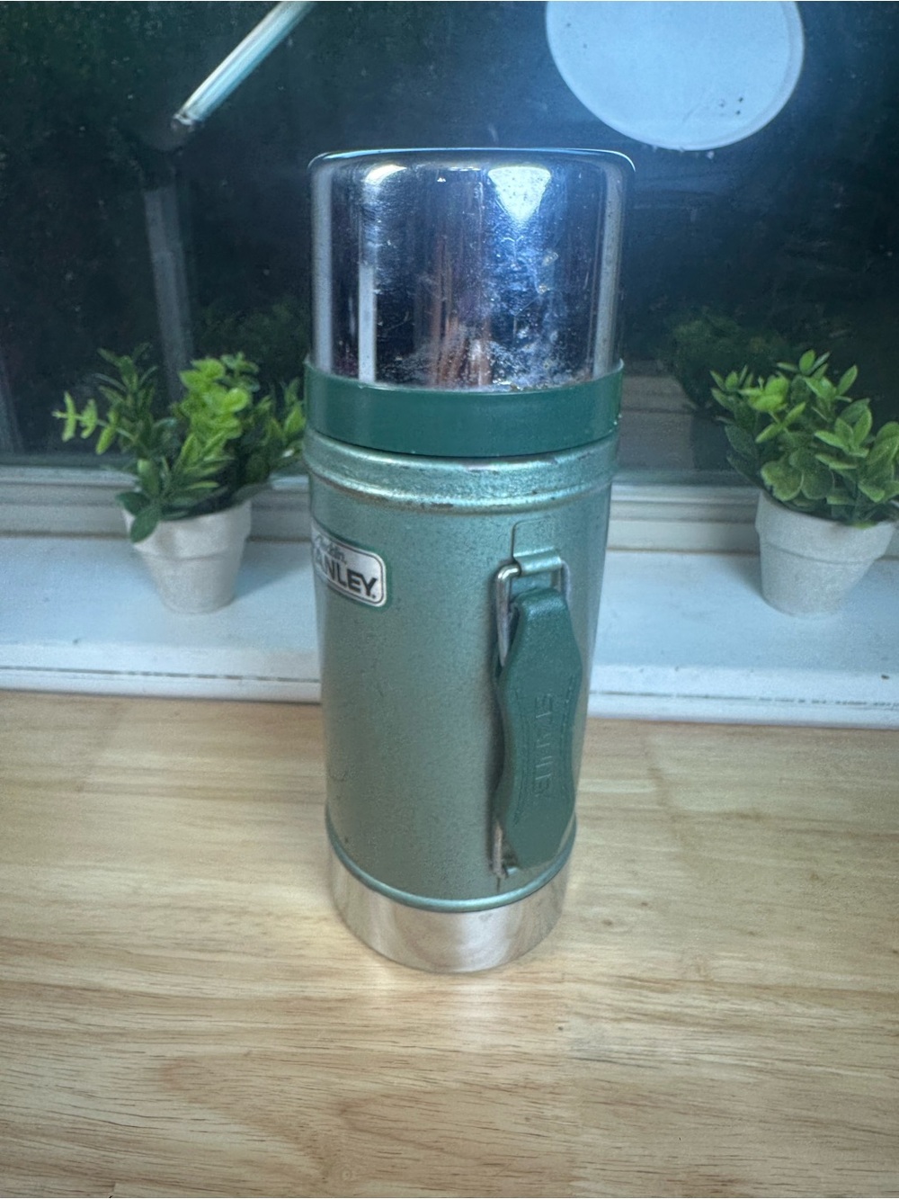 Vintage Stanley thermos 24 oz wide mouth green Insulated Vacuum Bottle - Picture 2 of 9
